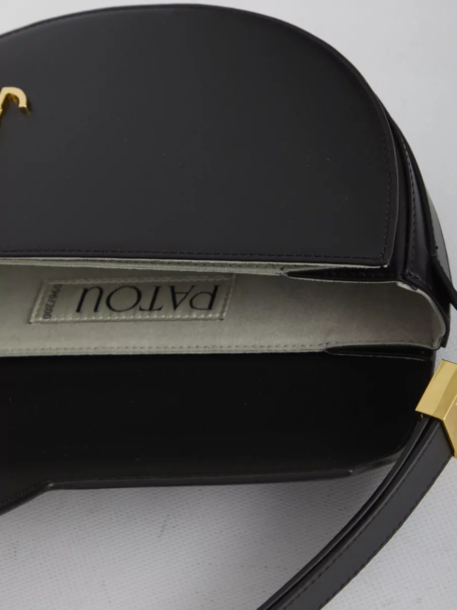 Patou Leather Shoulder Bag Small Chain Detail