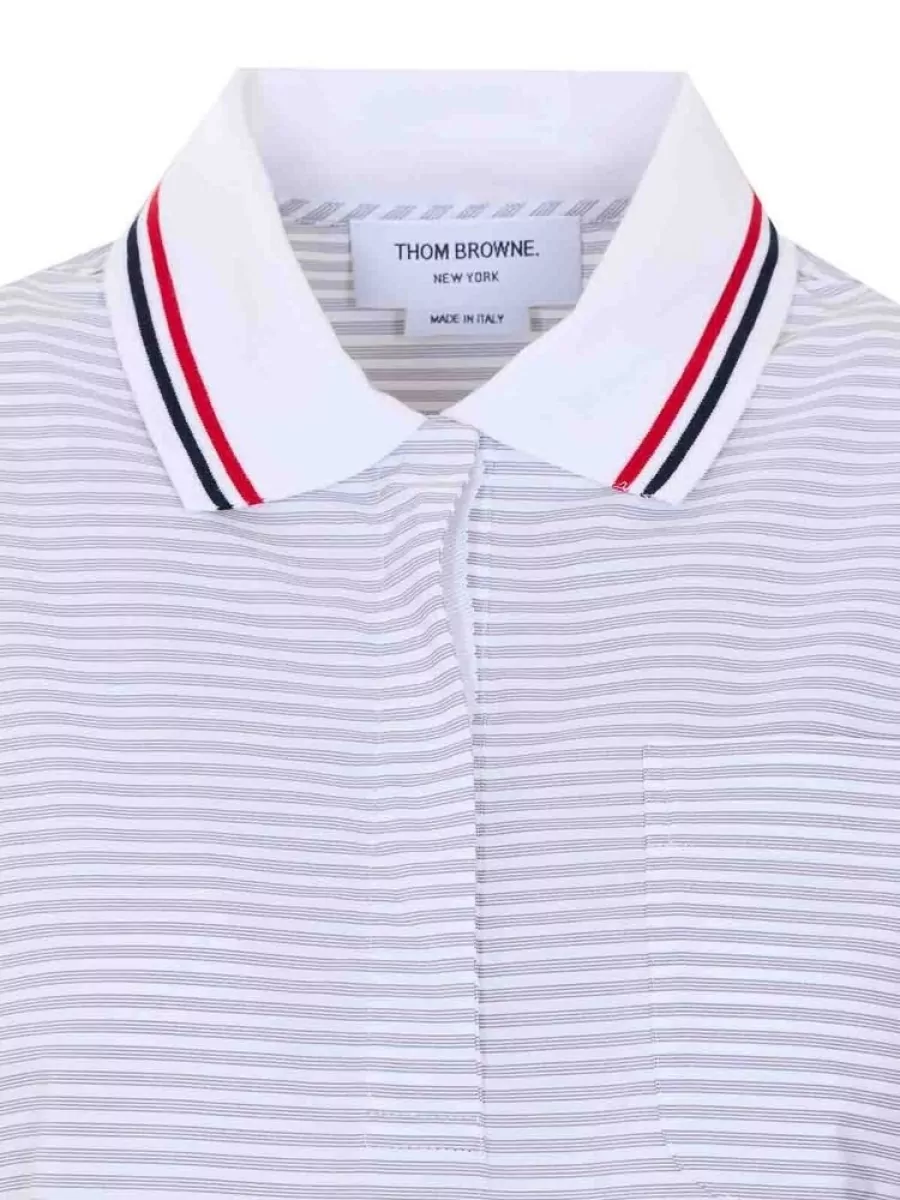 Thom Browne Cotton Striped Polo Dress