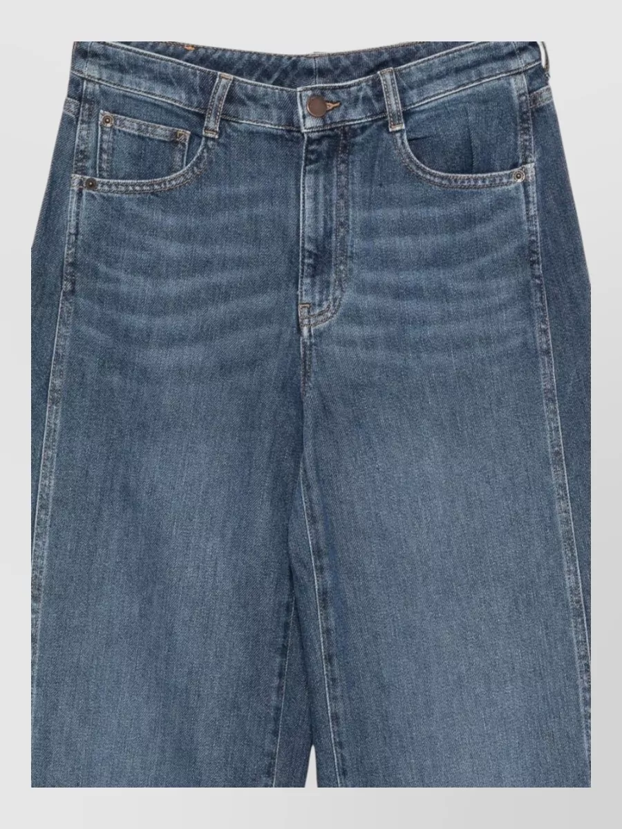 Emporio Armani denim panelled wide-leg jeans