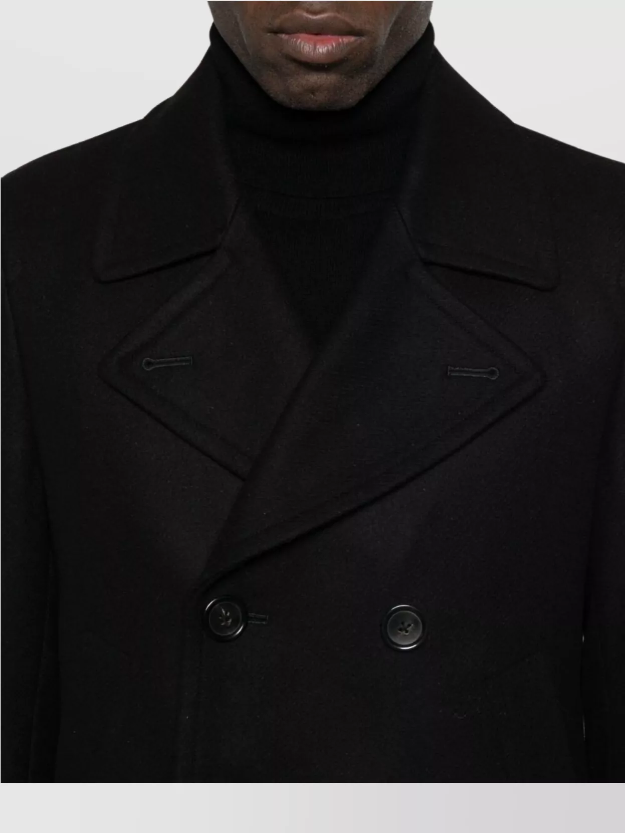 Paul Smith Double-breasted Long Sleeve Coat Featuring Pockets In Black