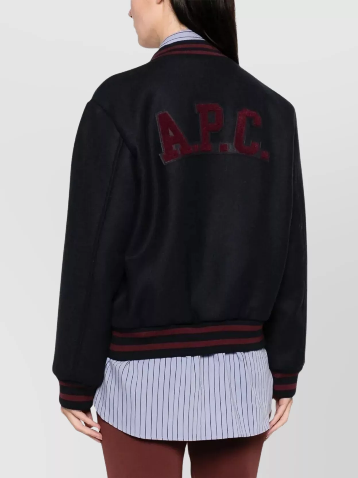 A.p.c. Varsity Style Jacket Striped Trim
