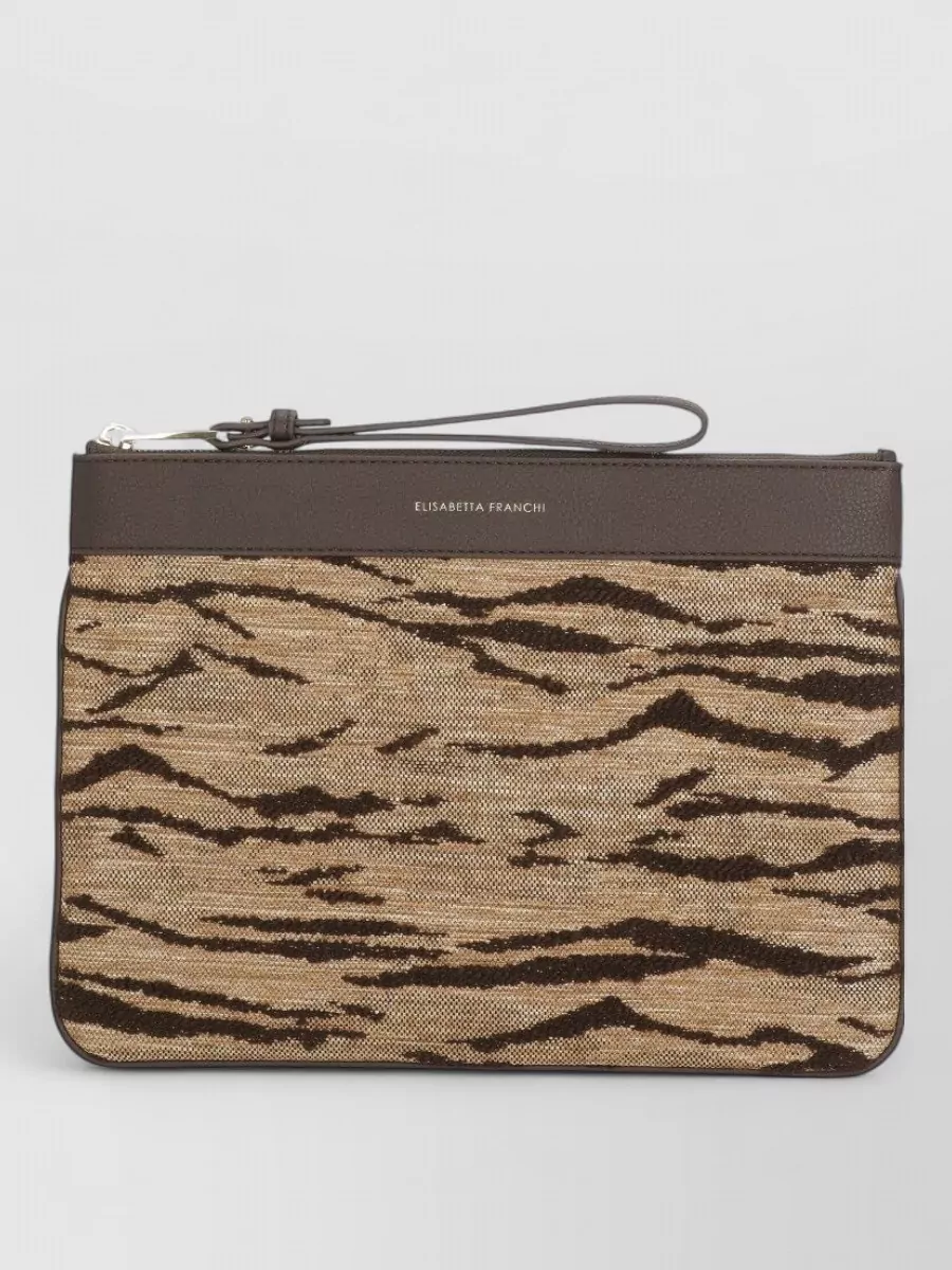 Elisabetta Franchi Animal-Print Clutch Bag