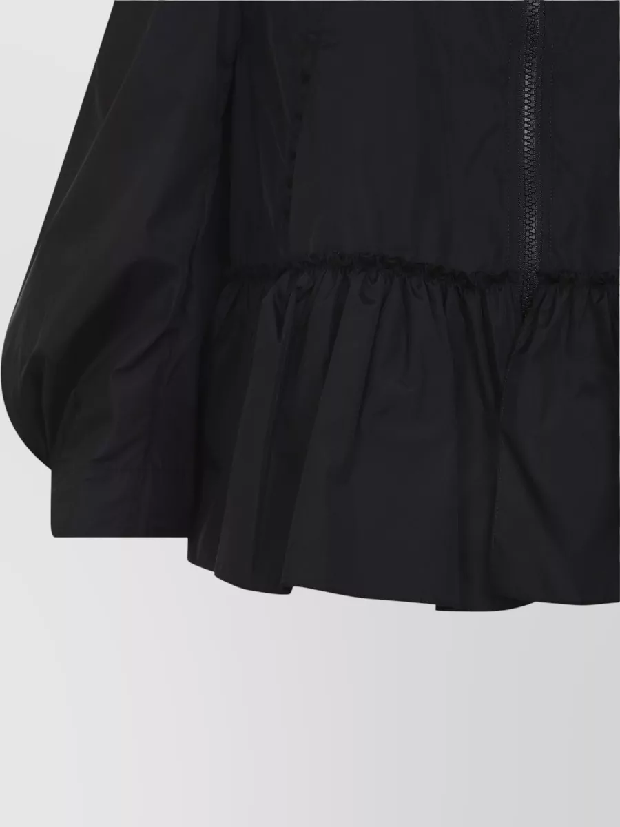 Simone Rocha Hooded Peplum Jacket Elasticated Cuffs Waist