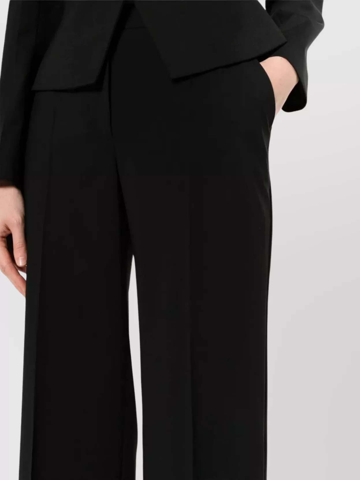 Alberta Ferretti Wide-Leg Tailored Trousers Featuring Pockets