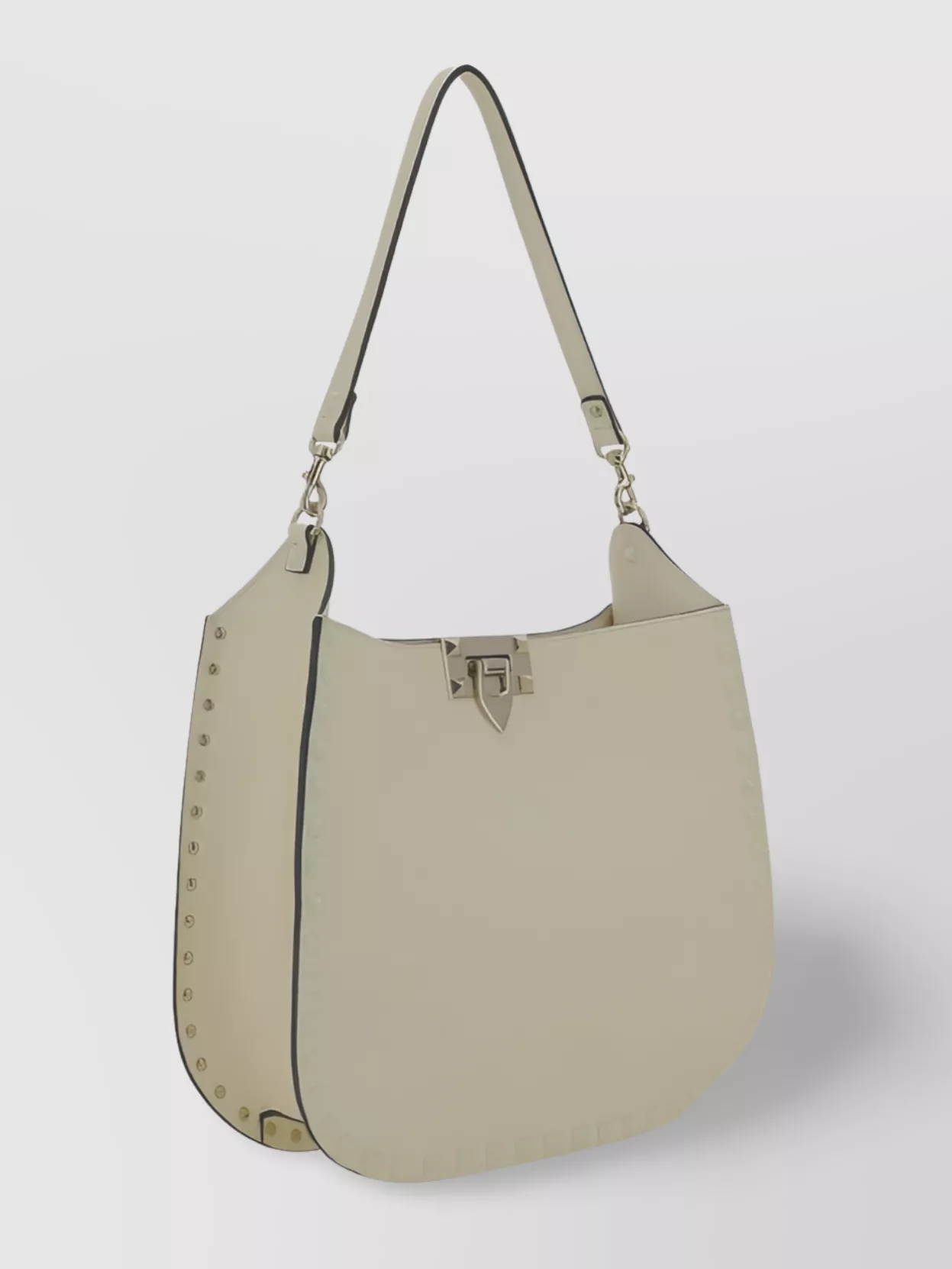 Shop Valentino Rockstud Calfskin Shoulder Bag