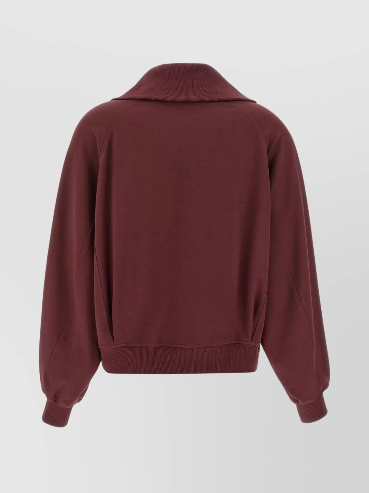 Brunello Cucinelli Collared Neck Sweatshirt With Shiny Flap Detail In Red