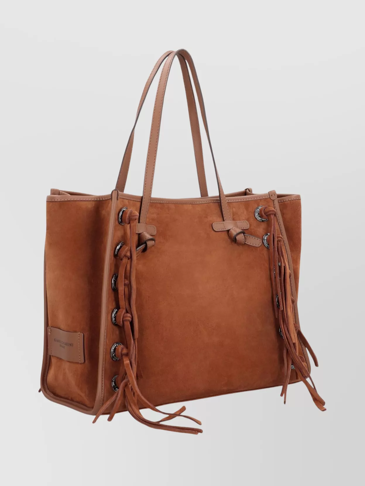 Gianni Chiarini Marcella Suede Tote Bag Fringes