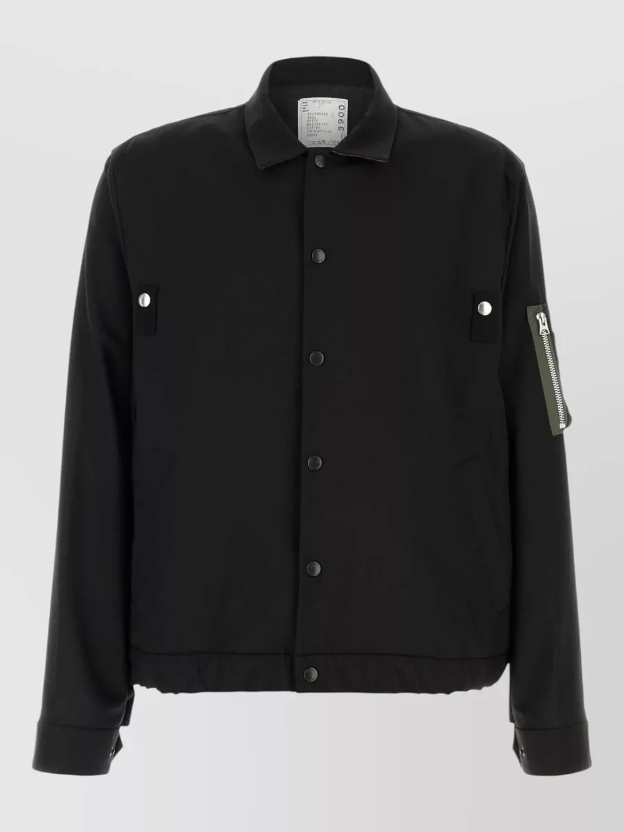 Sacai twill bomber jacket