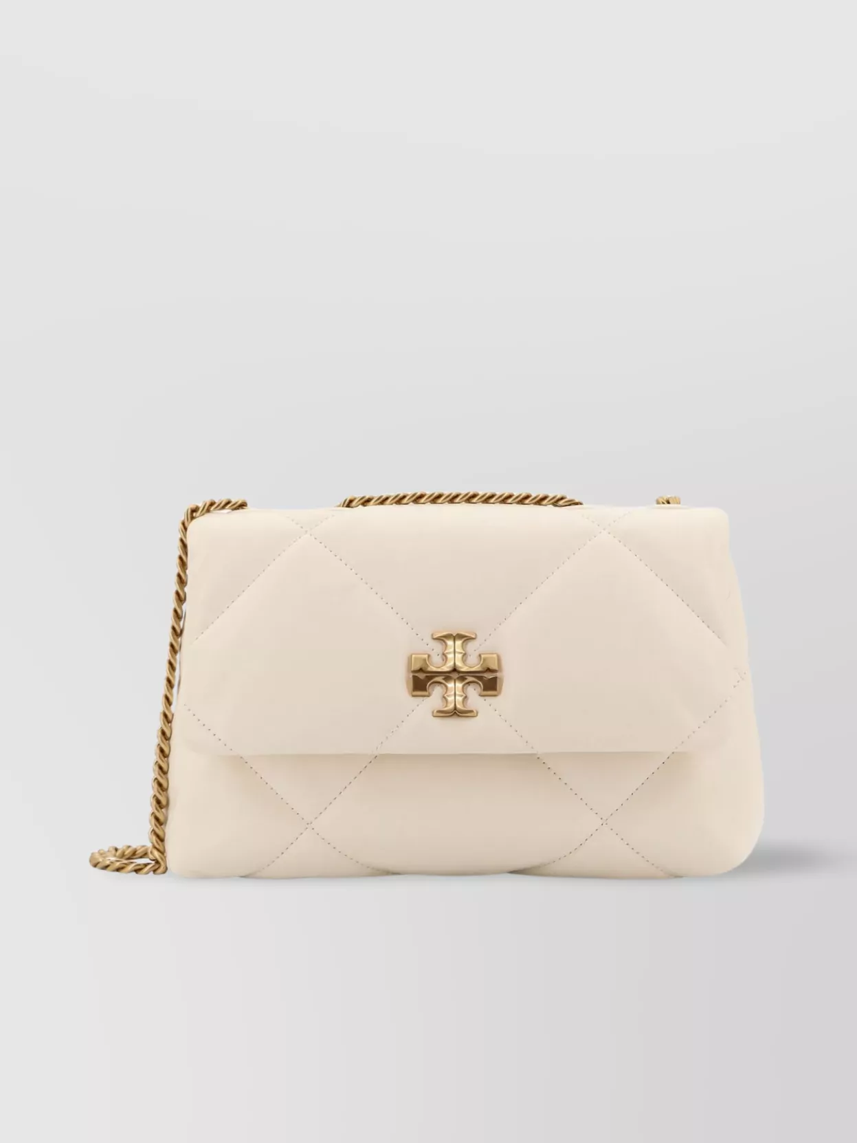 Tory Burch Quilted Leather Shoulder Bag With Metal Logo