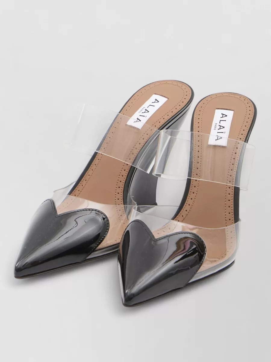 Alaïa Le Coeur Wedge Mules Heart Cutout