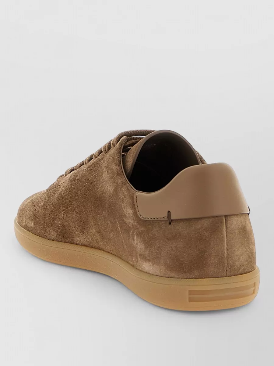 Zegna Suede Low-Top Sneakers