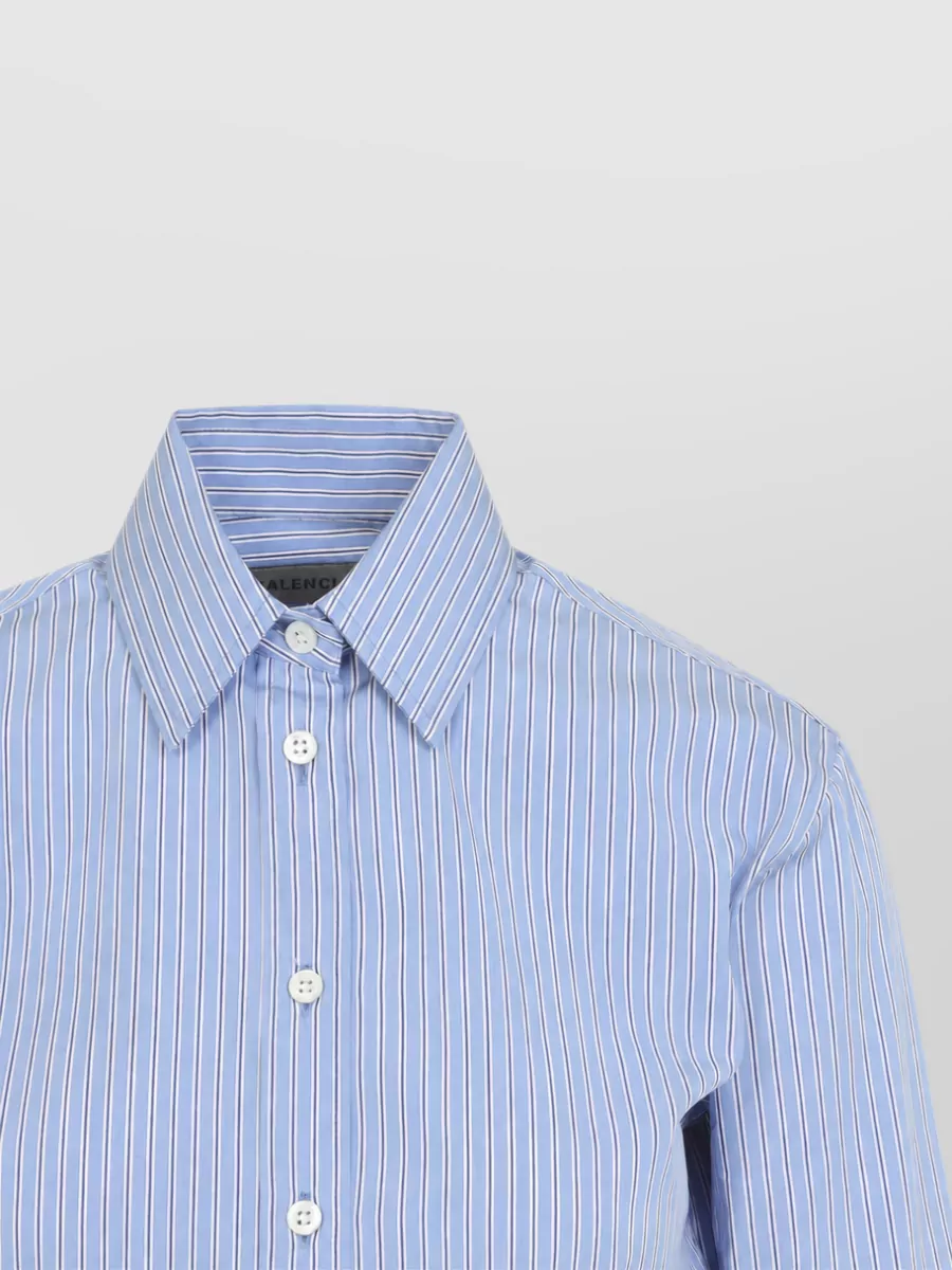 Balenciaga Striped Cropped Shirt