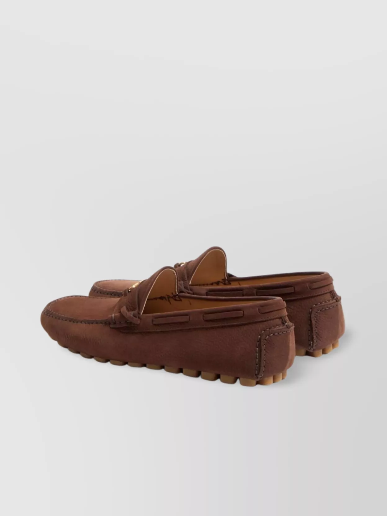 Valentino Garavani Loafers With Rubber Sole And Topstitching