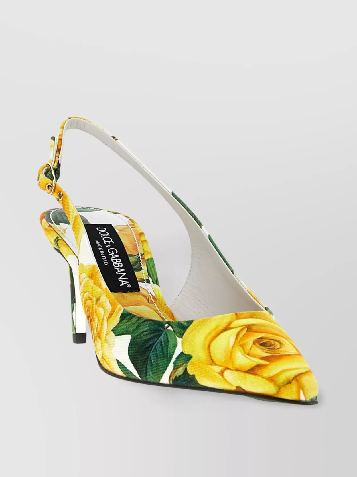 Shop Dolce & Gabbana 'floral Print Roses' Slingback