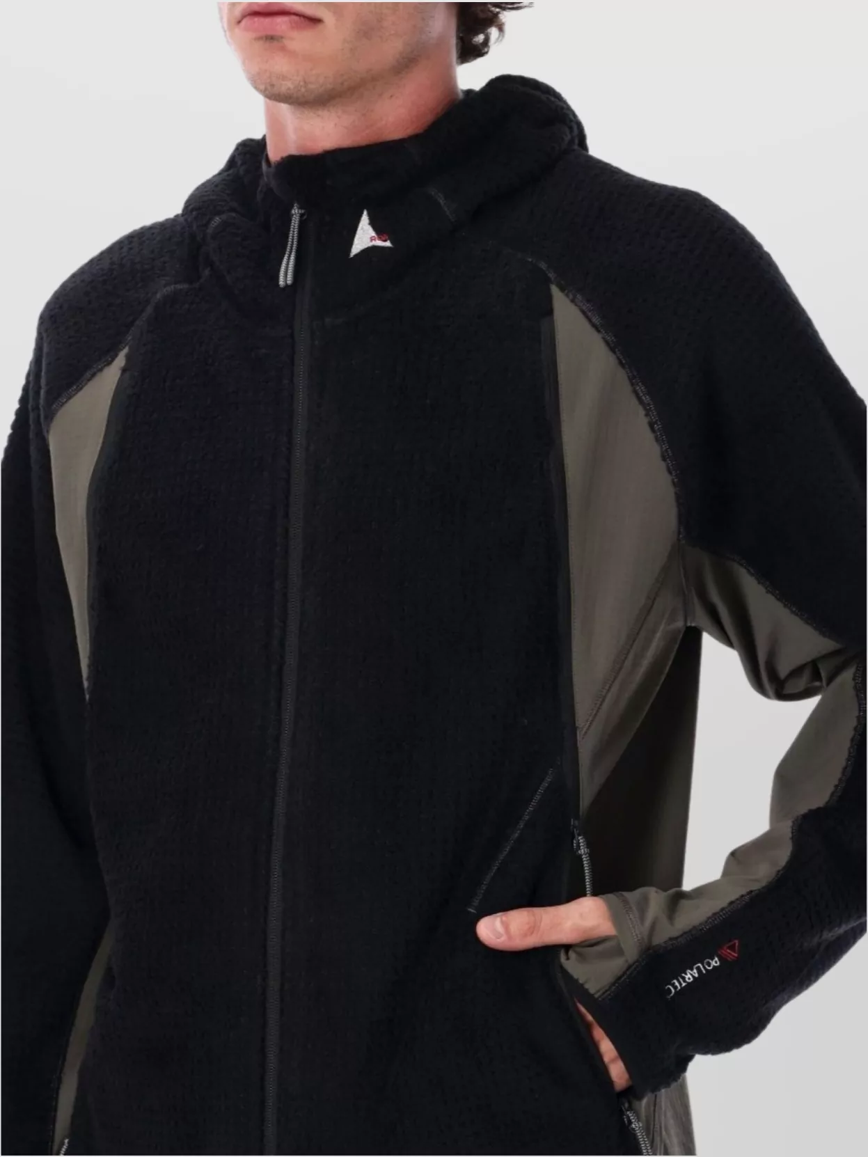 Roa Color Block Hooded Jacket And Pockets