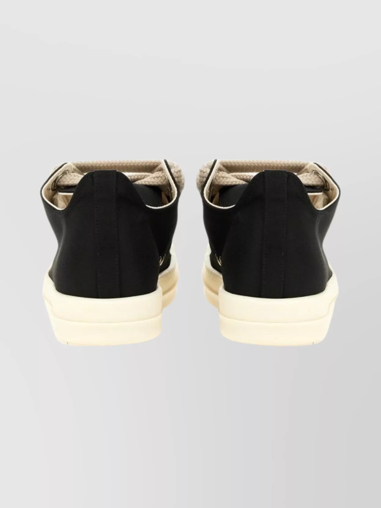 Rick Owens Drkshdw Round Toe Low-top Sneakers With Rubber Sole