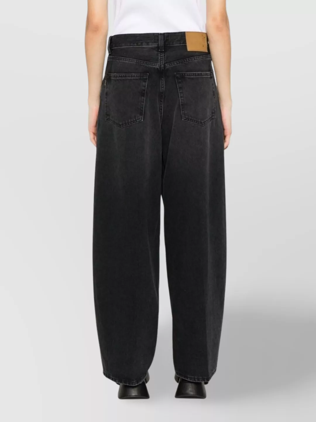 Haikure Betania Relaxed Wide-leg Jeans In Black