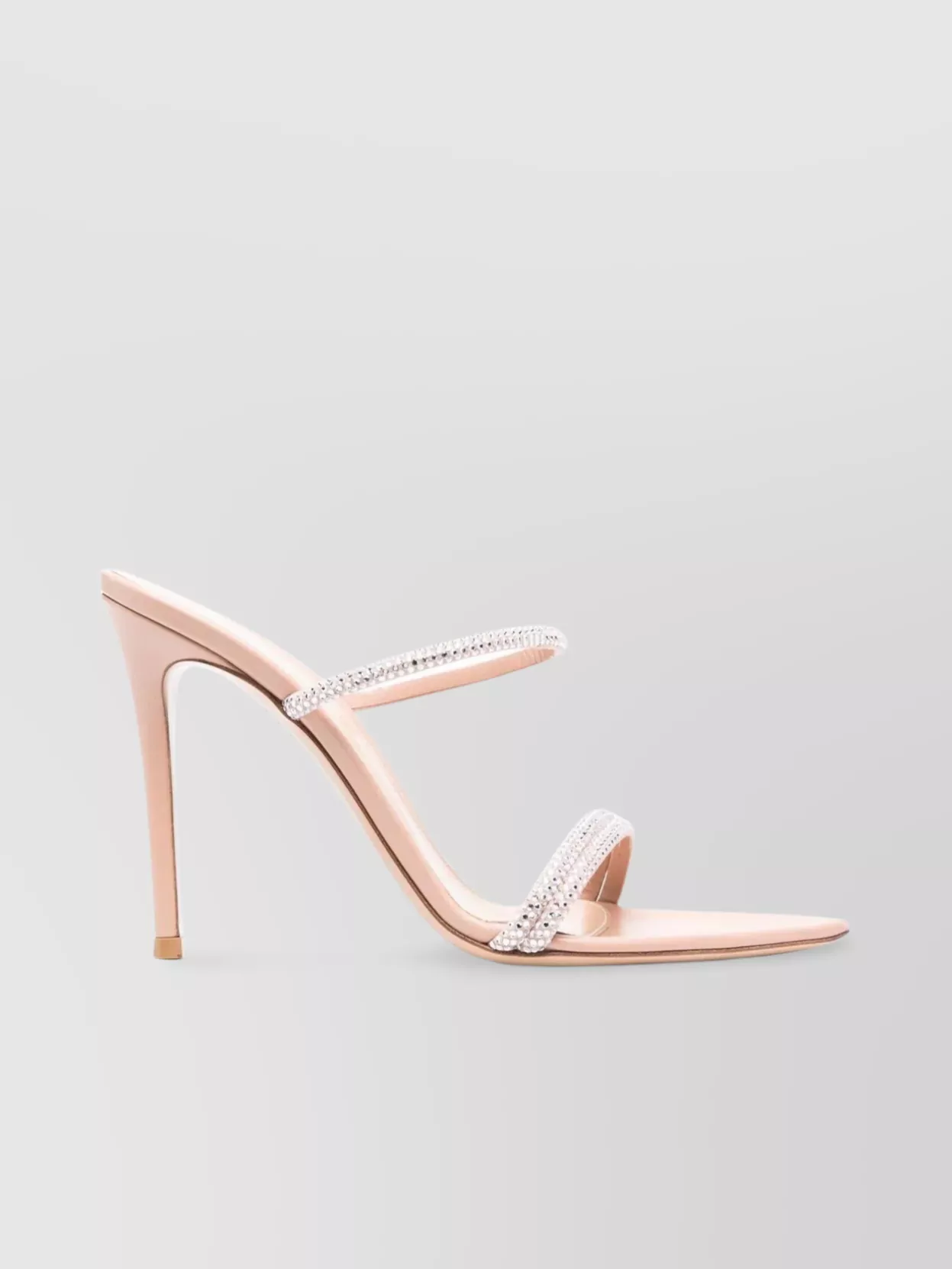 Shop Gianvito Rossi Crystalized Leather Stiletto Sandals In Pastel