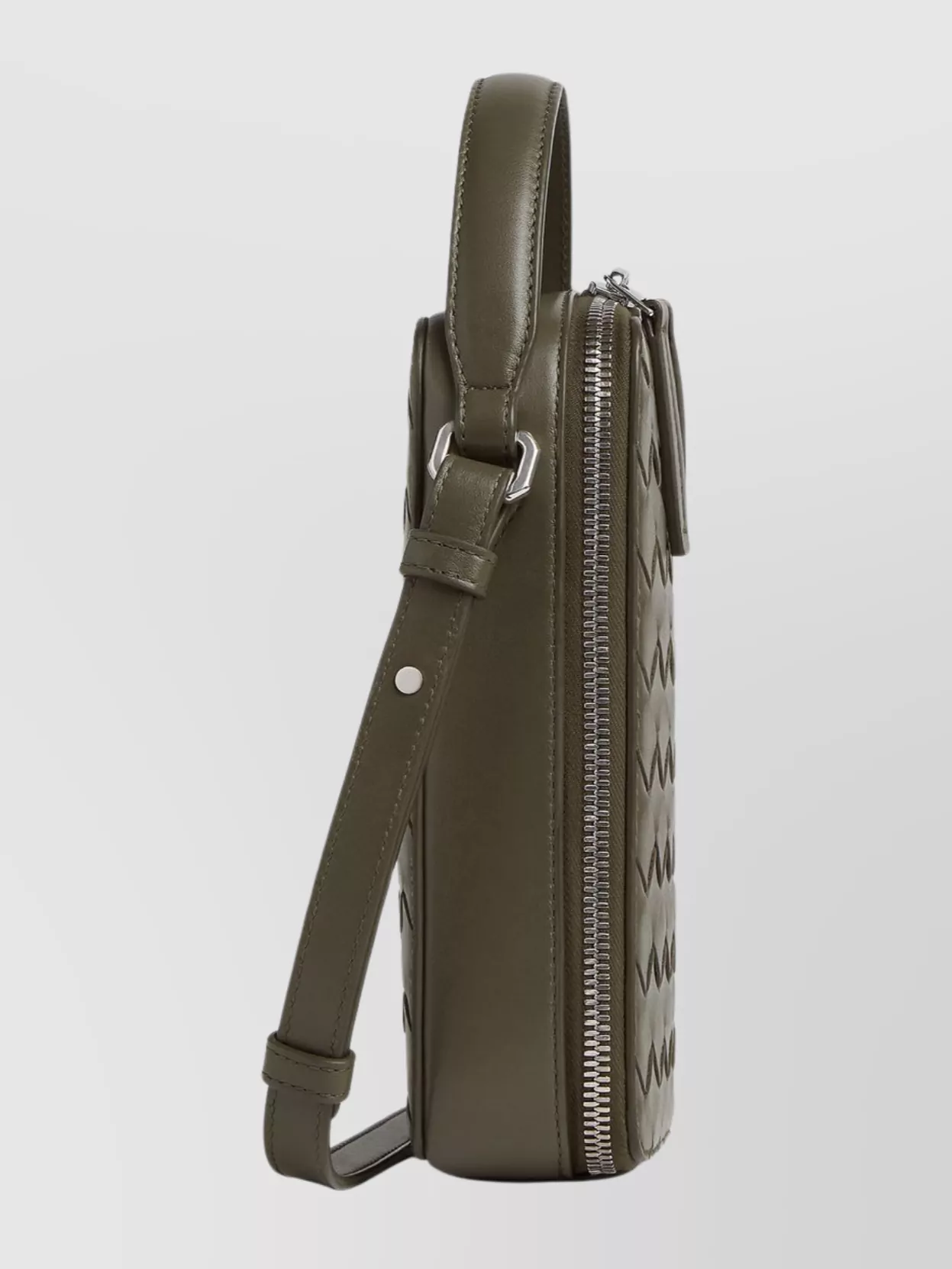 Bottega Veneta Woven Travel Phone Pouch And Strap