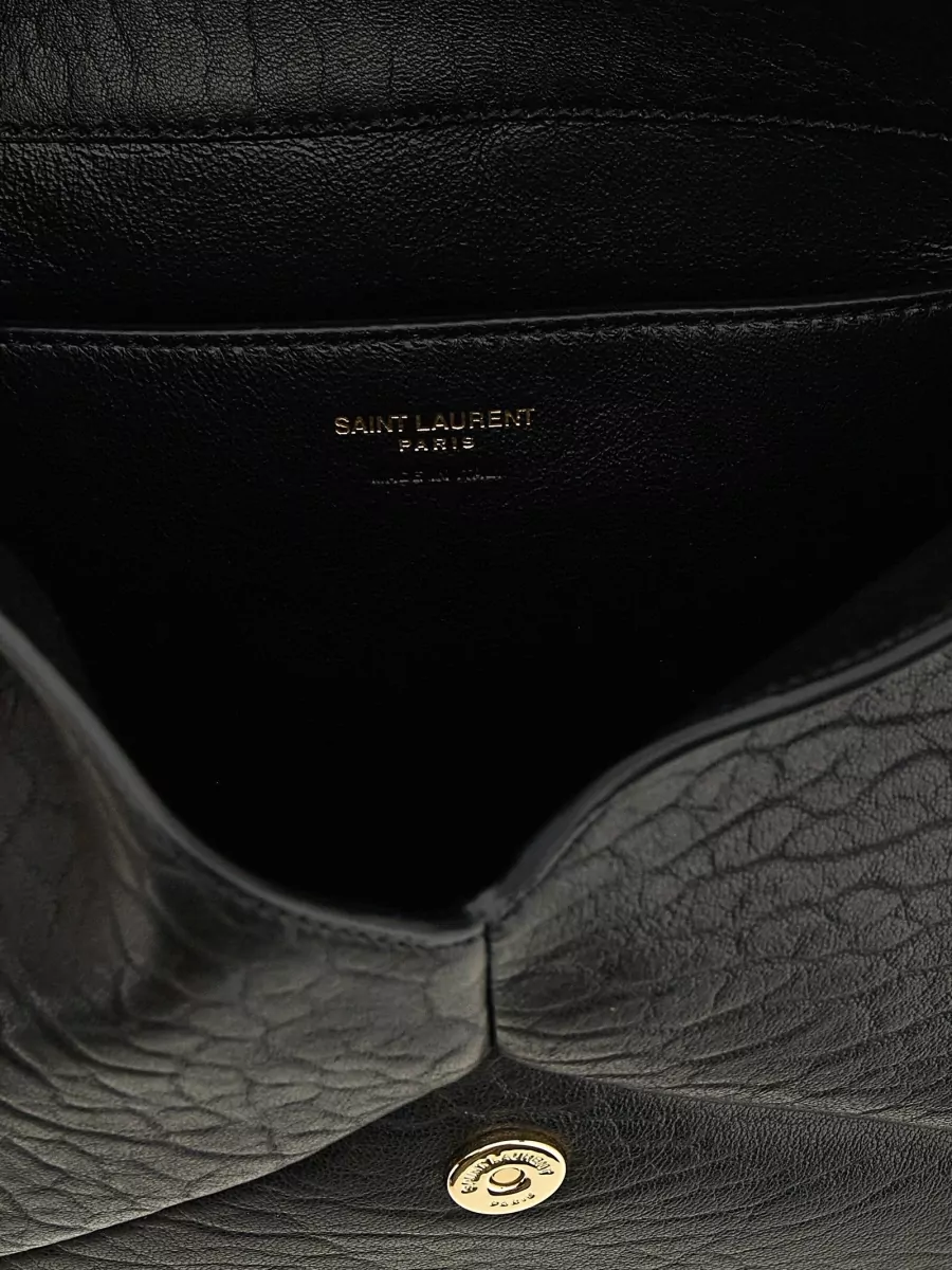 Saint Laurent Cassandre Medium Leather Clutch Bag