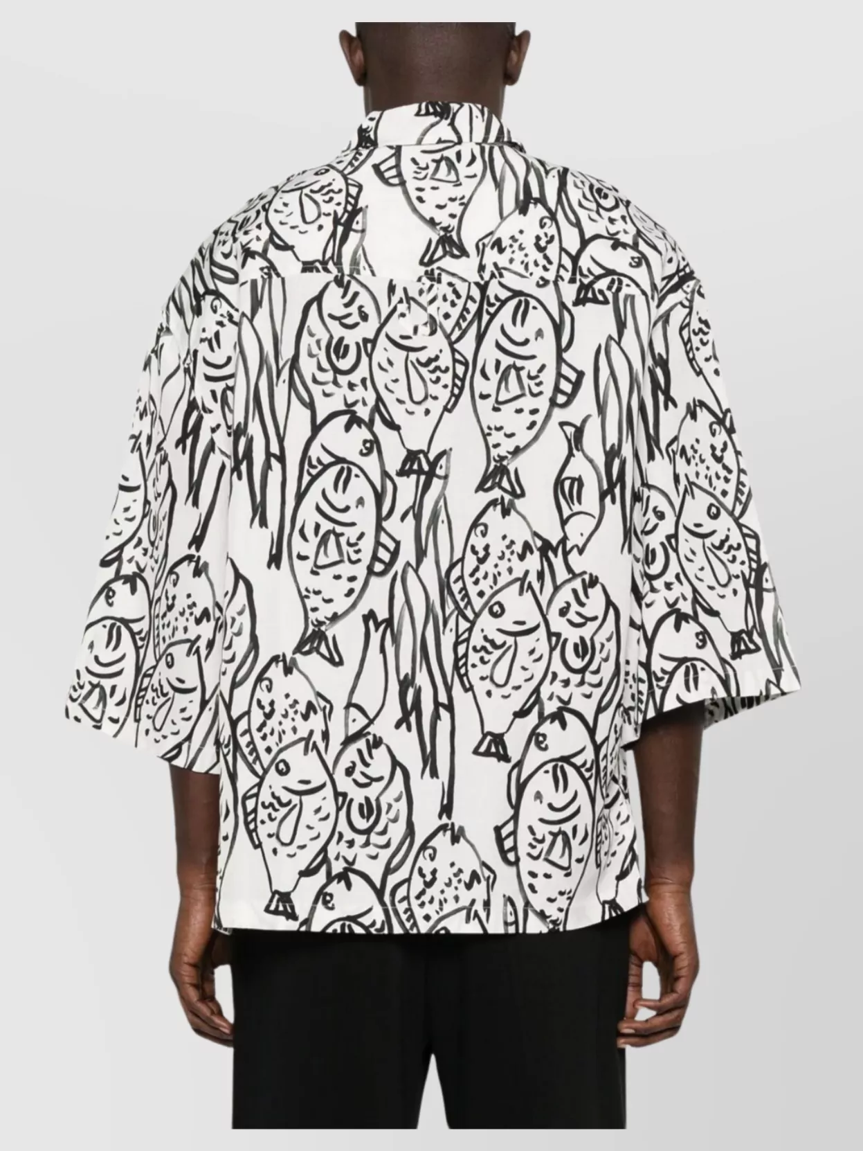 Jacquemus Fish Print Button-Down Collar Shirt