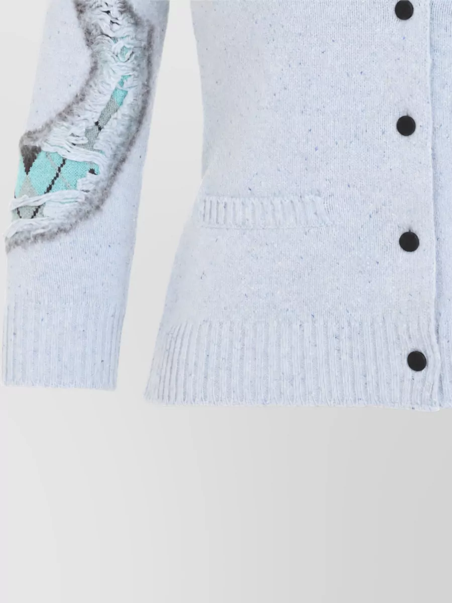Moschino Silk Blend Ribbed Longline Cardigan