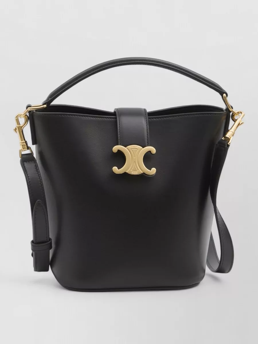 Celine calfskin leather small bucket bag