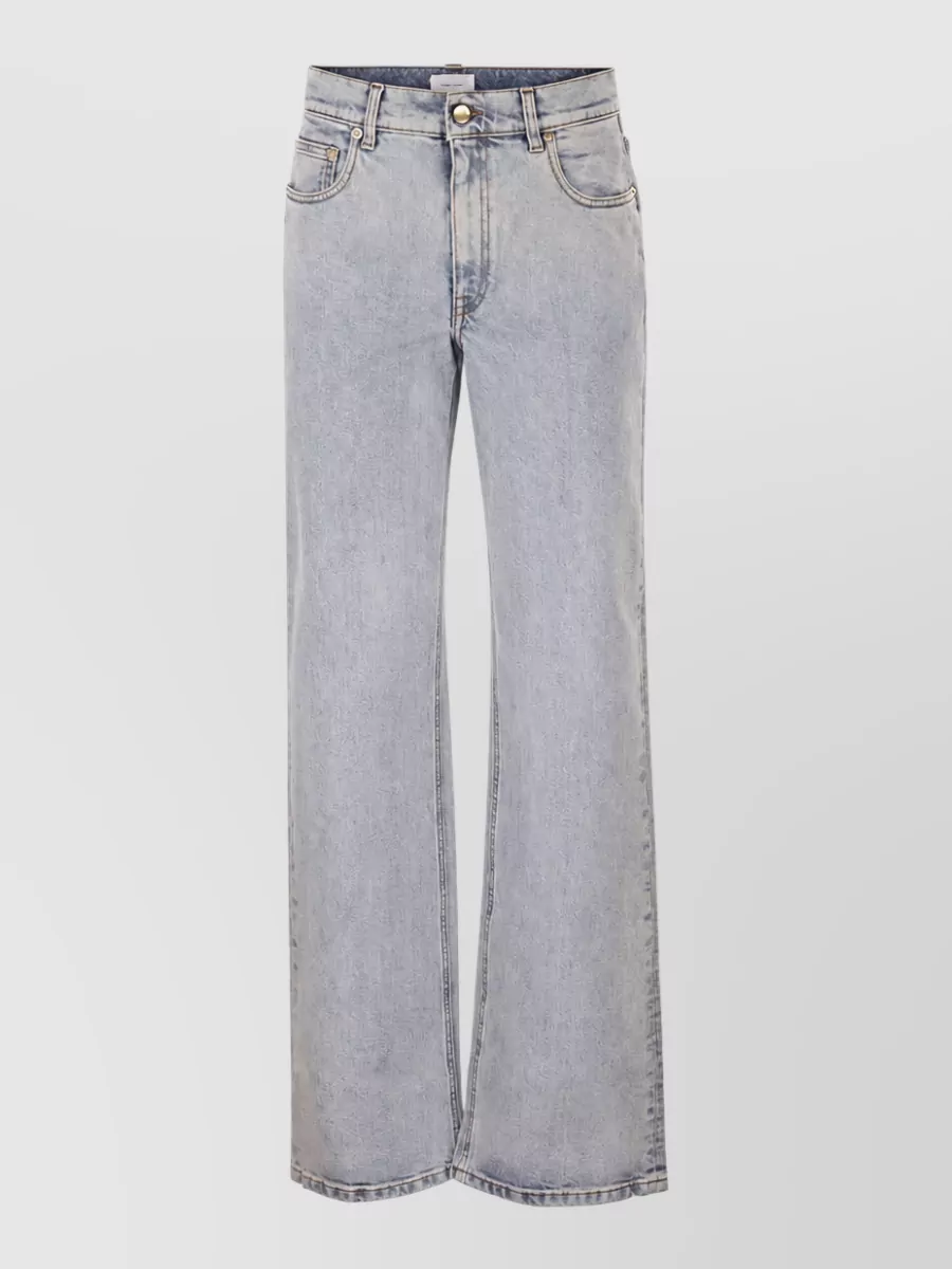 Fabiana Filippi diamond-embellished denim straight-leg trousers