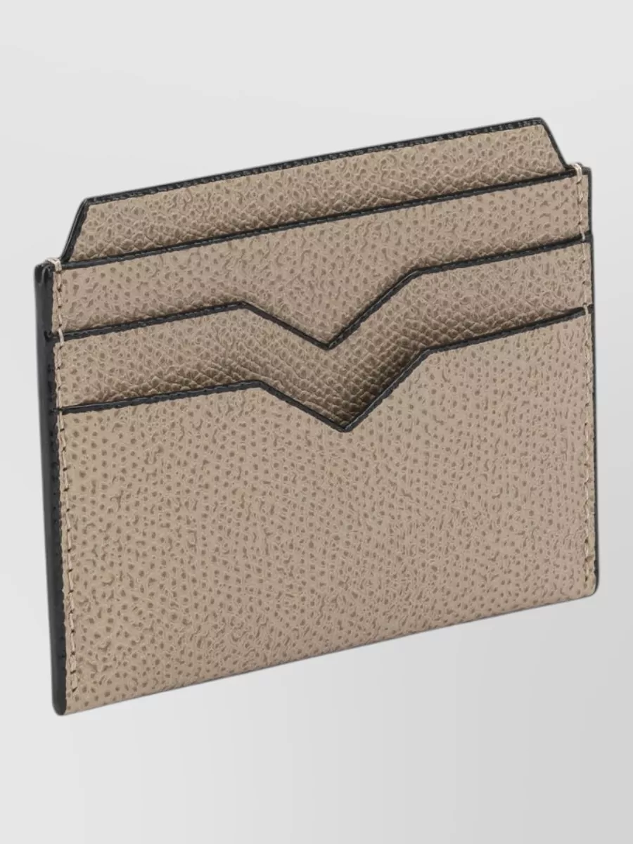 Valextra Four Card Holder Compact Design Stitching