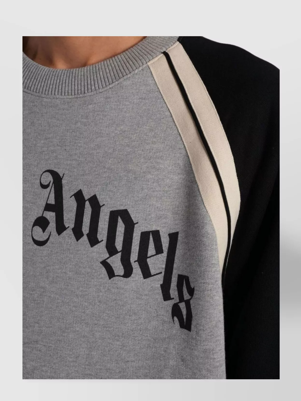 Palm Angels Short Sleeve Knitwear Featuring Contrast Panels