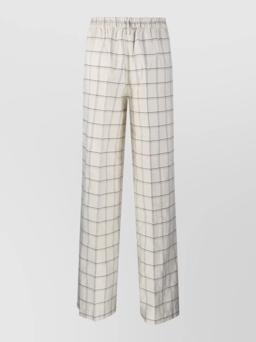 Forte Forte Checked Elasticated Wide-Leg Trousers