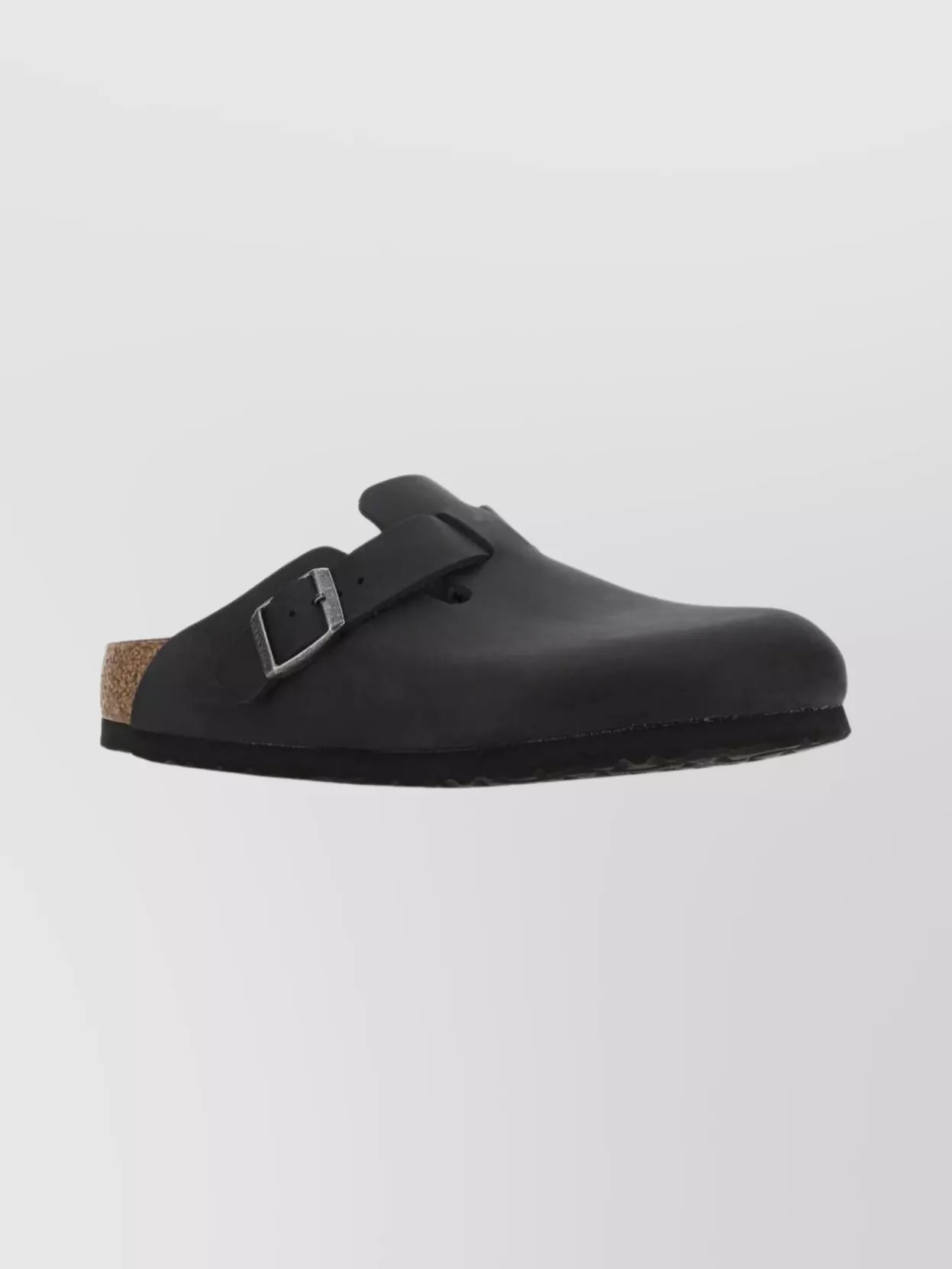 Birkenstock Comfortable Round Toe Flat Sole Slippers In Black