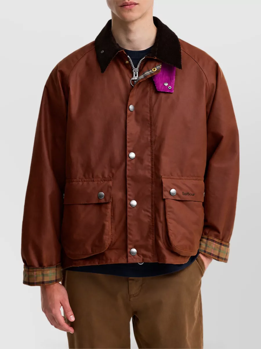 Barbour Waxed Cotton Single Breasted Coat