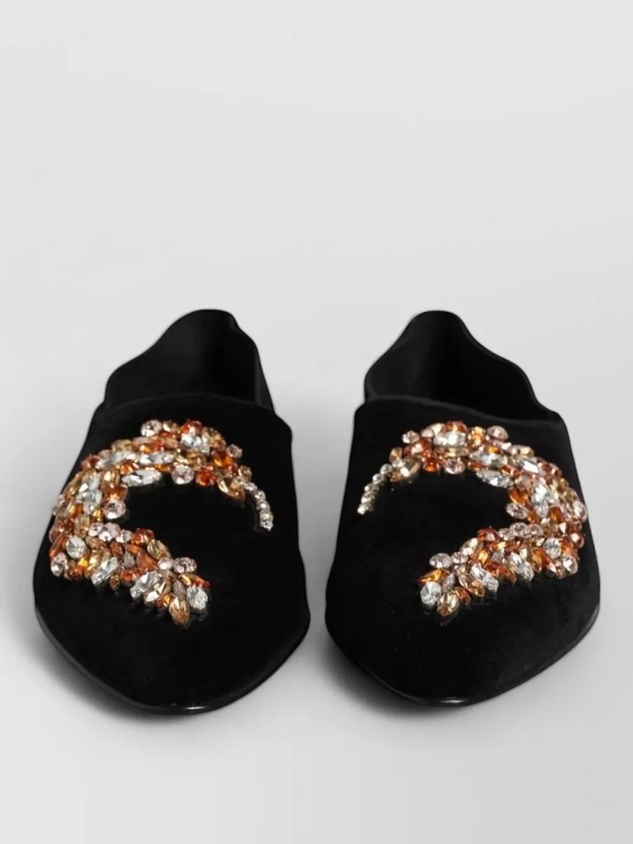 Dolce&Gabbana velvet embellished loafers