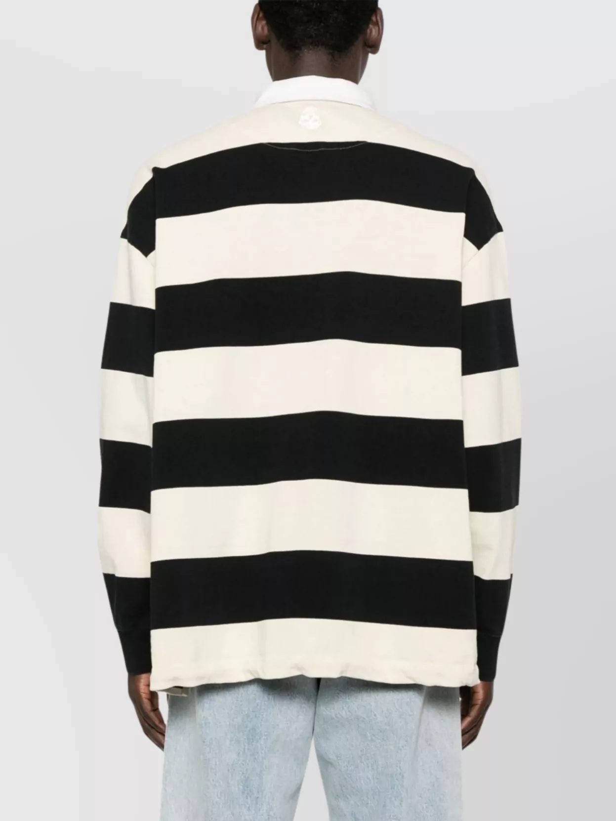 Alexander Mcqueen Striped Long Sleeve Rugby Polo Shirt
