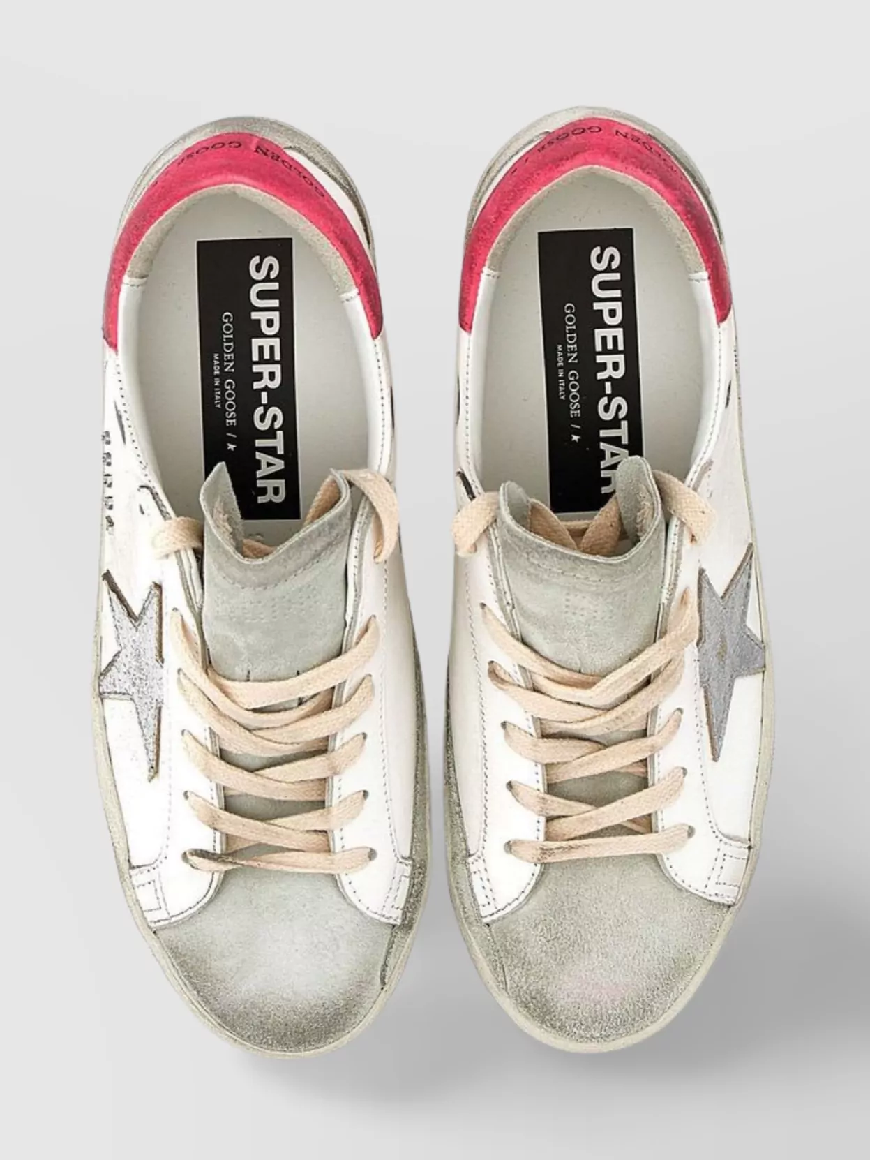Golden Goose Leather Star Sneakers Breathable Holes