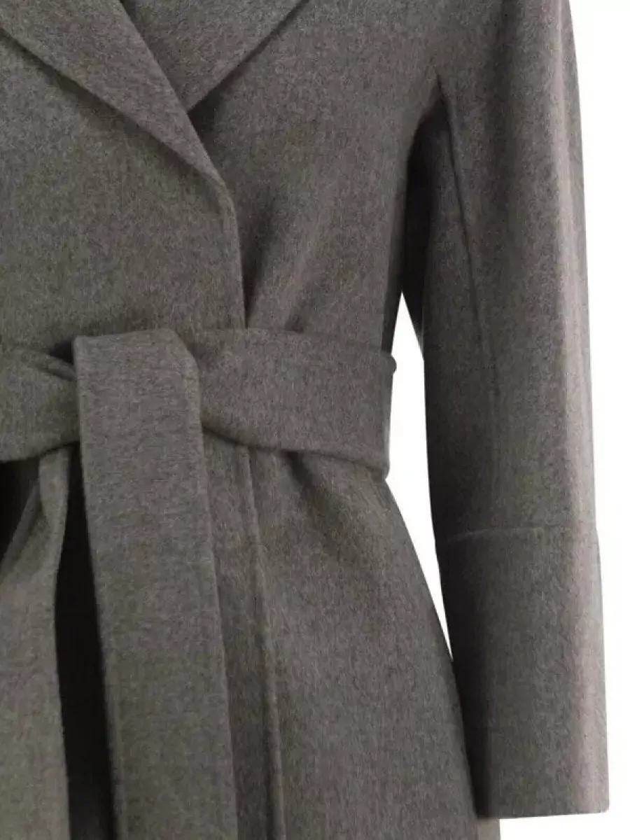 S Max Mara Virgin Wool Belted Short Coat