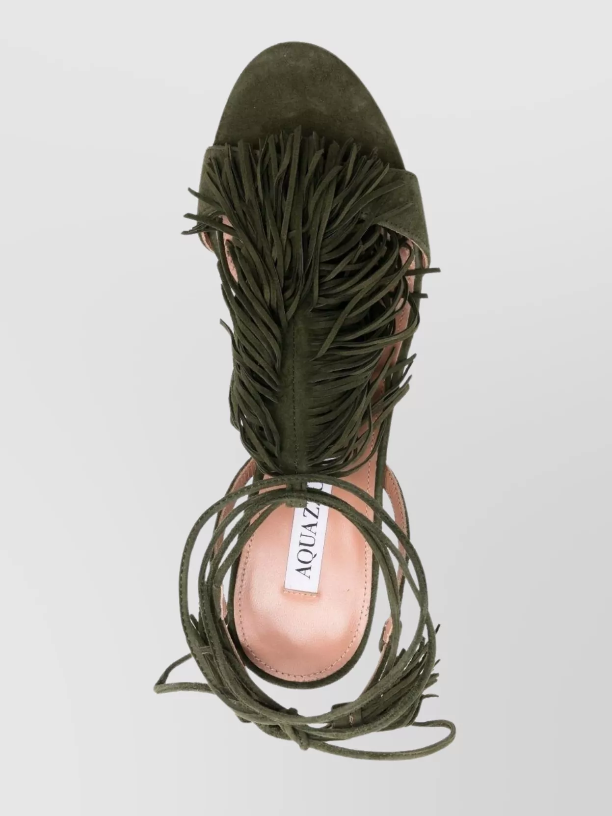Aquazzura Fringed Suede Stiletto Sandals