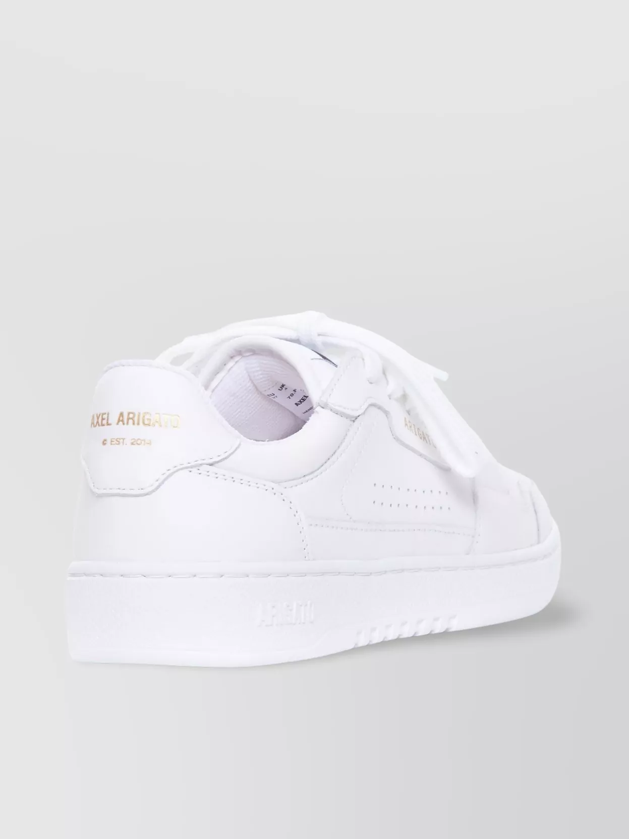 Axel Arigato Low Top Leather Sneakers With Perforated Round Toe