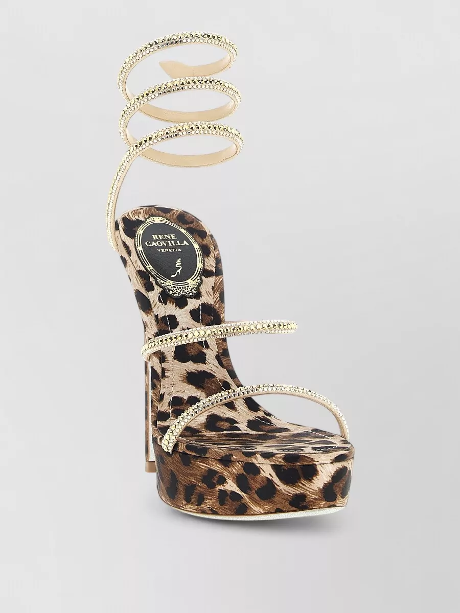 Rene Caovilla Leopard Sandals