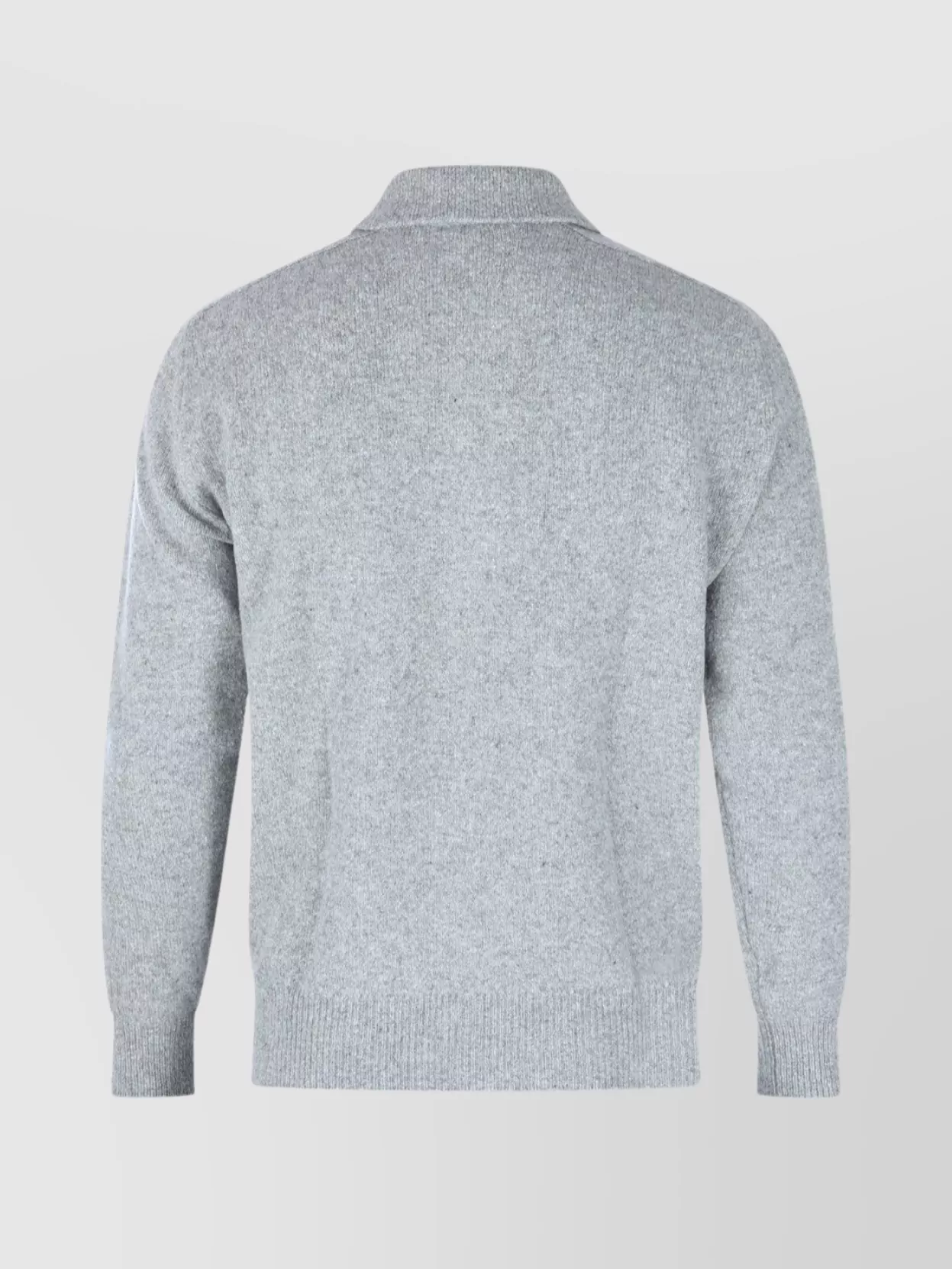 Eleventy Ribbed Crewneck Sweater With Cuffs And Hem In Gray