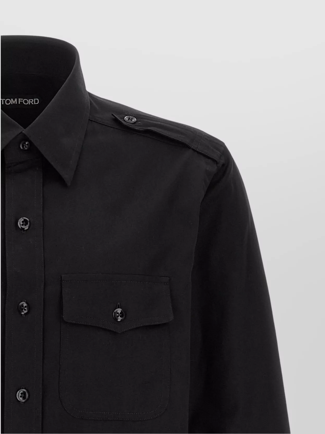 Tom Ford 'Military Style' Shirt With Epaulettes And Front Pockets