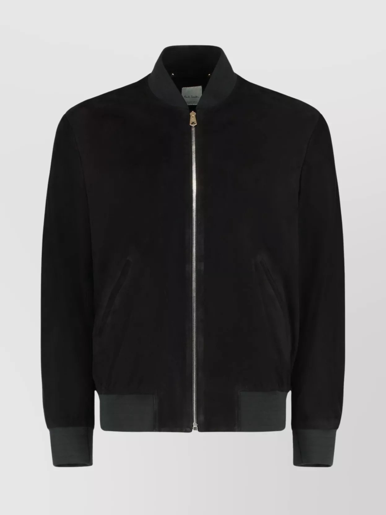 Paul Smith Suede Bomber With Ribbed Finish
