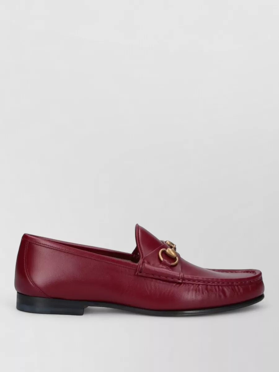 Gucci Loafers Gold Tone Hardware Leather Sole