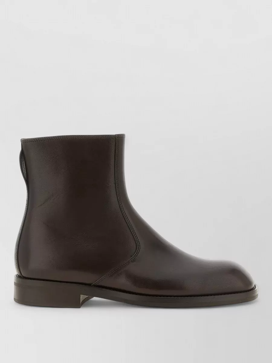 Lemaire Leather Zip Ankle Boots