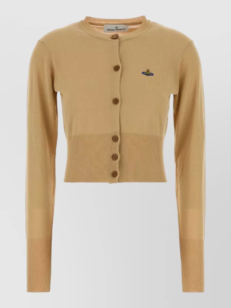 Vivienne Westwood Cotton cropped crew neck cardigan