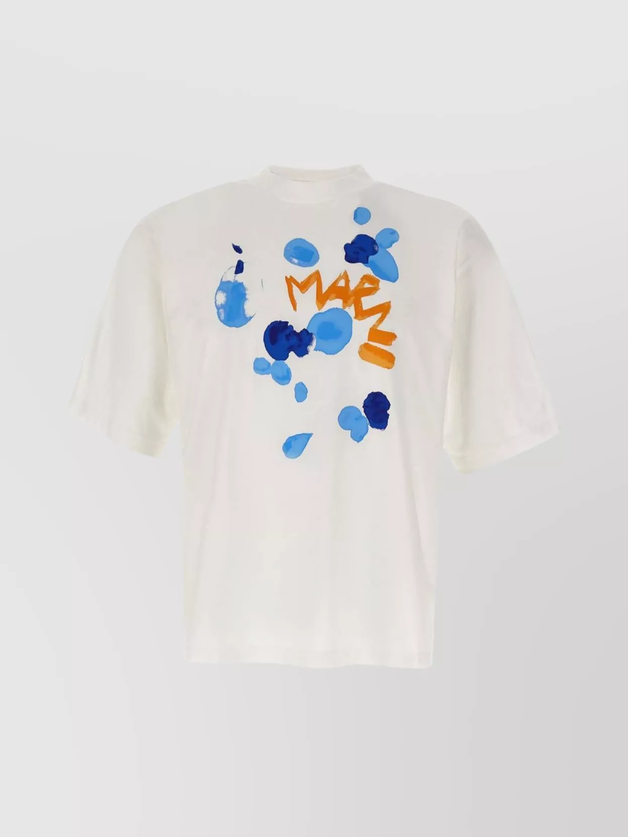 Shop Marni Flower Drip Graphic Print Crew Neck T-shirt