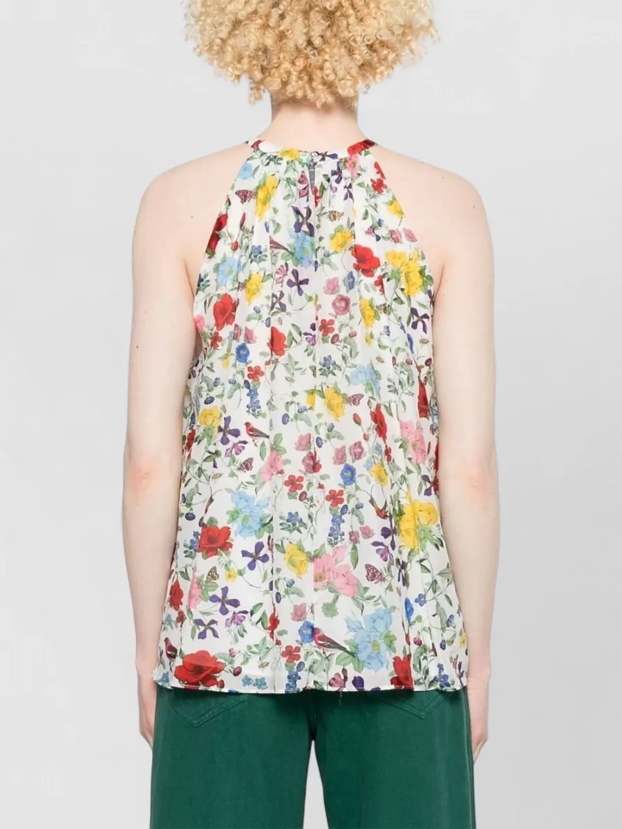 Alice + Olivia Halterneck Gathered Blouse