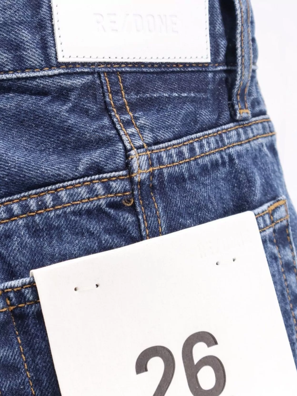 Re/Done Mid-Rise Long Inseam Five Pocket Trousers