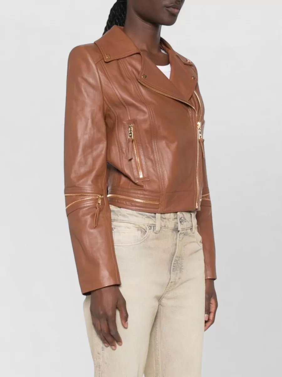 Elisabetta Franchi Leather Biker Jacket